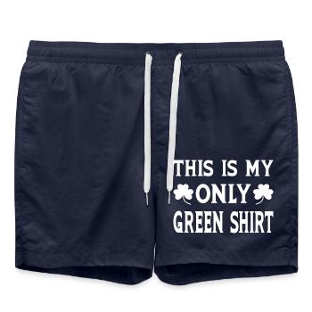 C’est ma seule chemise verte le jour de la Saint-Patrick - Short de bain - bleu marine - Devant - AI Model Male 185 light (185cm)