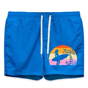 Surfeuse Retro palmier - Short de bain - cobalt blue - Devant