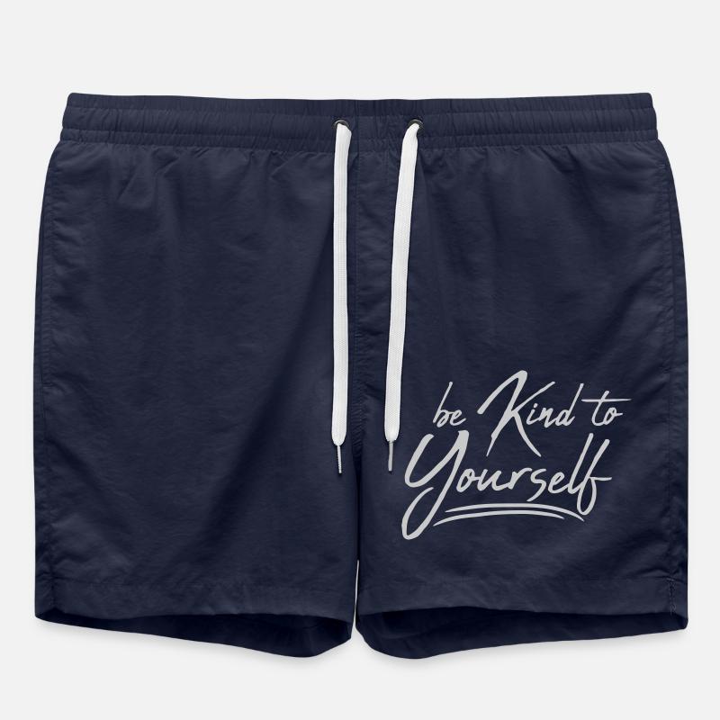 be kind to yourself - Swim Trunks - french navy