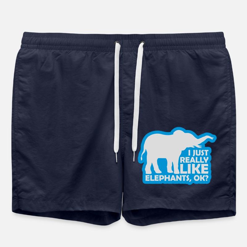 Saying really like elephants - Swim Trunks - french navy