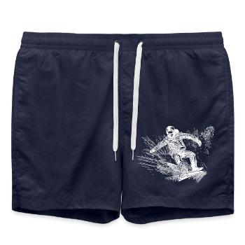 Snowboarding Ride Style Deep Snow Snowboard Move - Short de bain - bleu marine - Devant - AI Model Male 185 light (185cm)