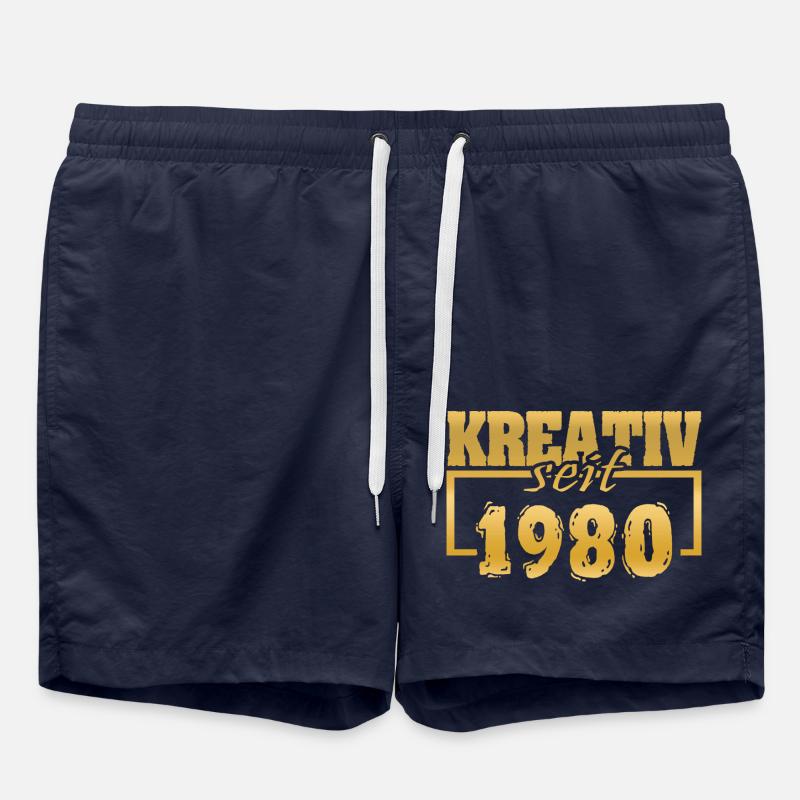 Web designer 1980 - Swim Trunks - french navy