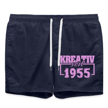 1955 1955 - Short de bain - bleu marine - Devant - AI Model Male 185 light (185cm)