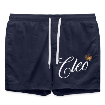 Cleo Name pour Femme Enfant Tout-petit - Cleo Custom - Short de bain - bleu marine - Devant - AI Model Male 185 light (185cm)
