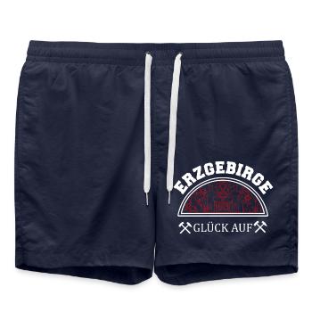 Schwibbogen - Badeshorts - French Navy - Vorne - AI Model Male 185 light (185cm)