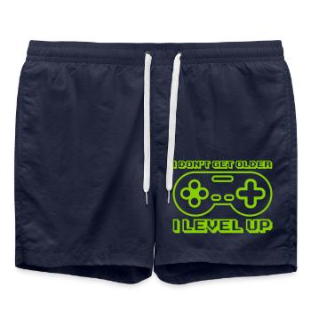 get older level up - Swim Trunks - french navy - Front - AI Model Male 185 light (185cm)