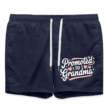 Oma Großmutter Muttertag Familie - Badeshorts - French Navy - Vorne - AI Model Male 185 light (185cm)