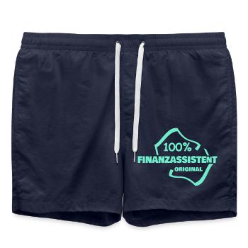 Occupation: Financial Assistant - Swim Trunks - french navy - Front - AI Model Male 185 light (185cm)