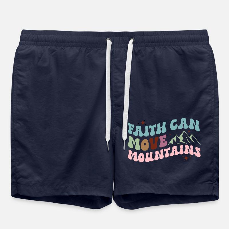 Glaube kann Berge versetzen - Badeshorts - French Navy