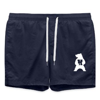 H-Bear Silhouette - Swim Trunks - french navy - Front - AI Model Male 185 light (185cm)