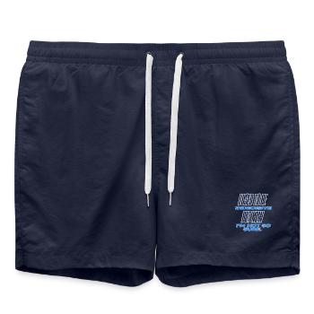 Indecisively Sure - Swim Trunks - french navy - Front - AI Model Male 185 light (185cm)