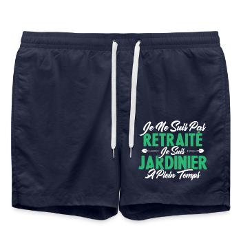 Je ne suis pas retraité je suis jardinier - Short de bain - bleu marine - Devant - AI Model Male 185 light (185cm)
