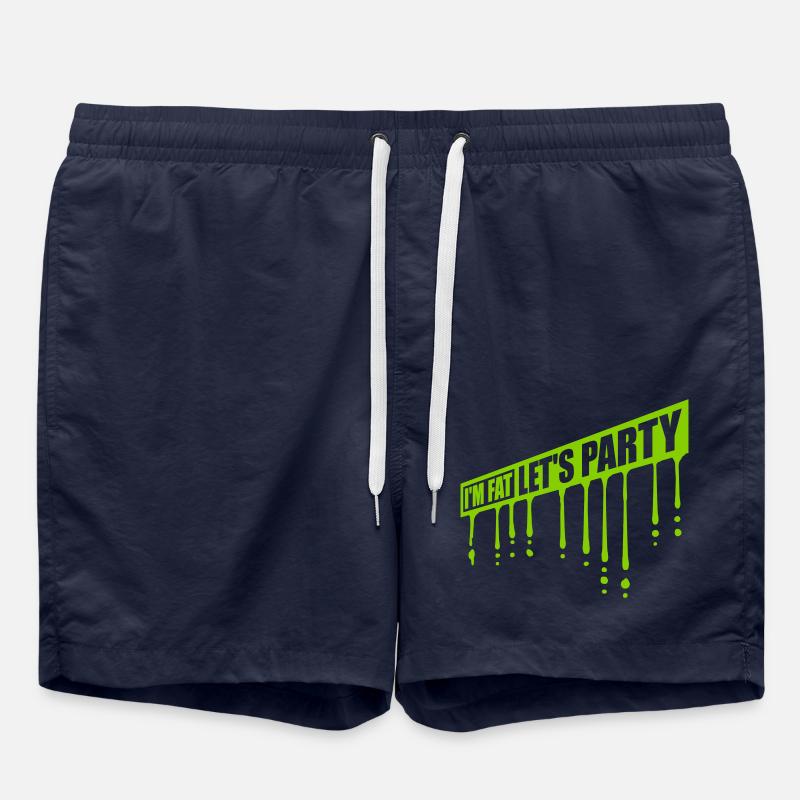 im fat lets party - Badeshorts - French Navy