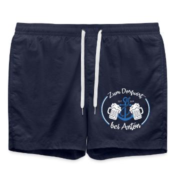 Zumdorfwirtbeianton - Badeshorts - French Navy - Vorne - AI Model Male 185 light (185cm)