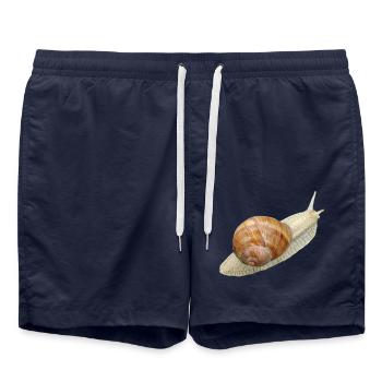 Escargot, escargot de vigne - Short de bain - bleu marine - Devant - AI Model Male 185 light (185cm)