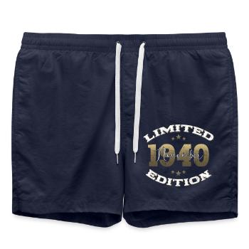 85th Birthday Original November 1940 Volume 40 - Swim Trunks - french navy - Front - AI Model Male 185 light (185cm)