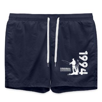 30. Geburtstag Angler Angeln 1994 Jahrgang 1994 - Badeshorts - French Navy - Vorne - AI Model Male 185 light (185cm)