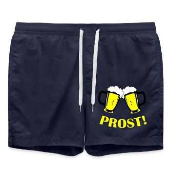 Beer Cheers - Swim Trunks - french navy - Front - AI Model Male 185 light (185cm)