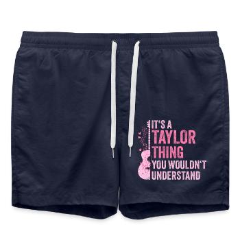 Taylor Thing 1 haha OMG je déteste le - Short de bain - bleu marine - Devant - AI Model Male 185 light (185cm)