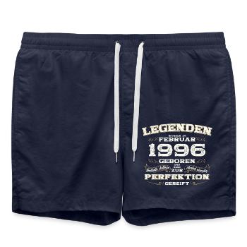 29ème anniversaire cadeau mari Original février 1996 - Short de bain - bleu marine - Devant - AI Model Male 185 light (185cm)