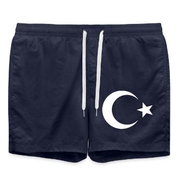 Ouïghours - Short de bain - bleu marine - Devant - AI Model Male 185 light (185cm)