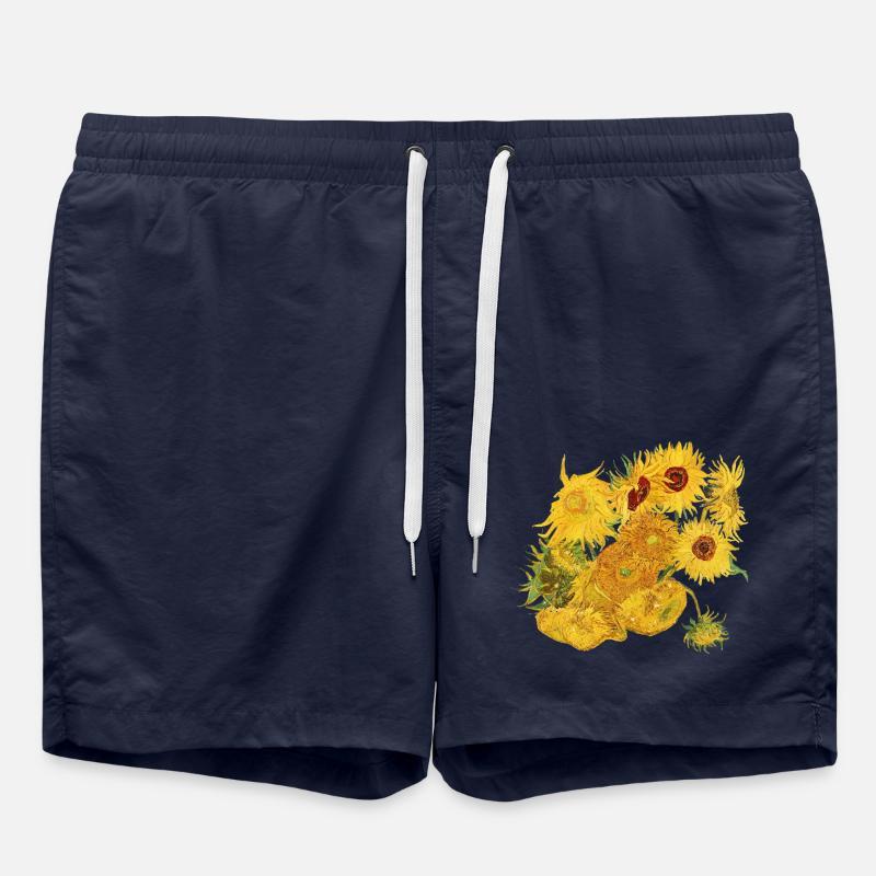 Van Gogh Sunflowers Sunflowers - Swim Trunks - french navy