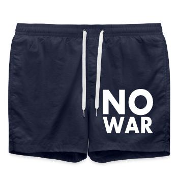 No war - Short de bain - bleu marine - Devant - AI Model Male 185 light (185cm)