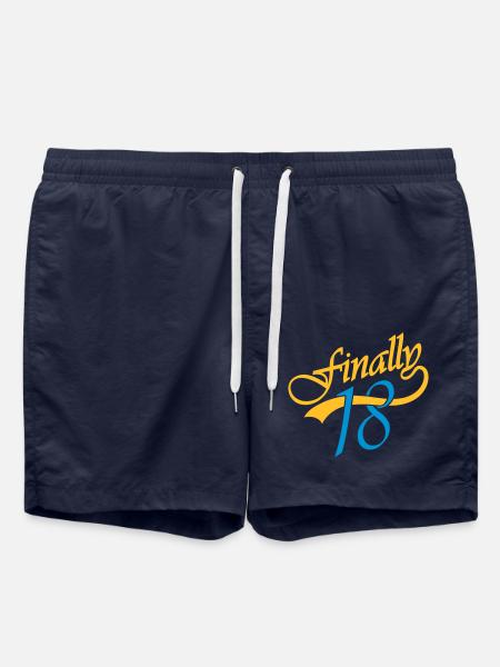 Text Finally 18 - Swim Trunks - french navy