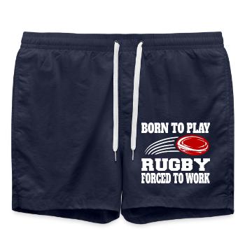 Rugby Player Rugby Team Rugby Gift Rugby Coach - Swim Trunks - french navy - Front - AI Model Male 185 light (185cm)