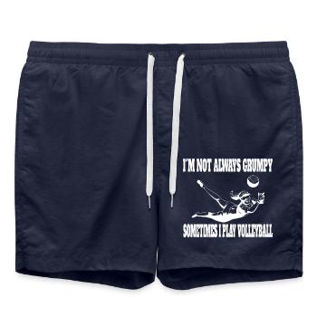 Volleyball Beach Volleyball Cadeau Volleyball - Short de bain - bleu marine - Devant - AI Model Male 185 light (185cm)