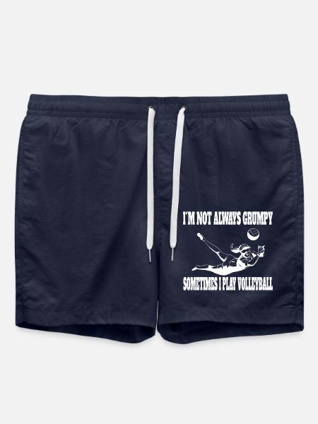 Volleyball Beachvolleyball Geschenk Volleyballer - Badeshorts - French Navy