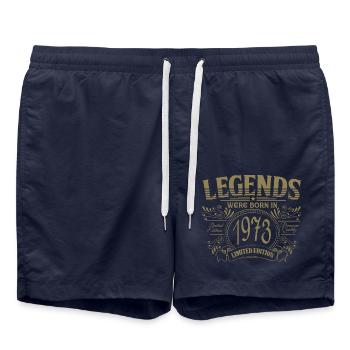 Millésime 1973 Anniversaire Légende Vintage Avec - Short de bain - bleu marine - Devant - AI Model Male 185 light (185cm)