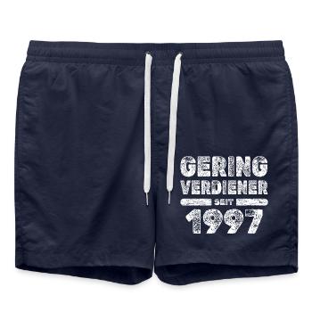 Born in 1997 - Swim Trunks - french navy - Front - AI Model Male 185 light (185cm)