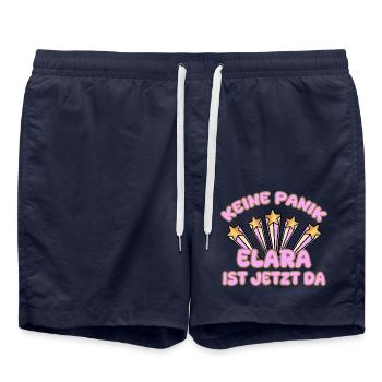 Nom de la femme - Short de bain - bleu marine - Devant - AI Model Male 185 light (185cm)