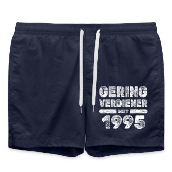 Born in 1995 - Swim Trunks - french navy - Front - AI Model Male 185 light (185cm)