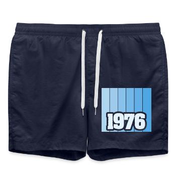 Born in 1976 - Swim Trunks - french navy - Front - AI Model Male 185 light (185cm)