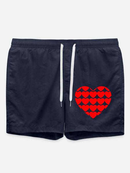 Heart with hearts - Swim Trunks - french navy