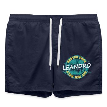Leandro comme fête des pères - Short de bain - bleu marine - Devant - AI Model Male 185 light (185cm)