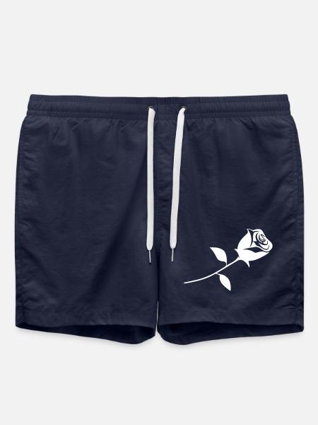 Une rose - Short de bain - bleu marine