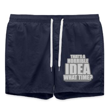 C’est une idée horrible - Short de bain - bleu marine - Devant - AI Model Male 185 light (185cm)