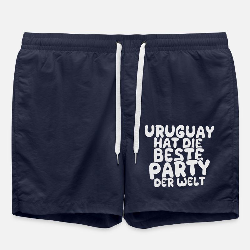 Urlaubsland Uruguay - Badeshorts - French Navy