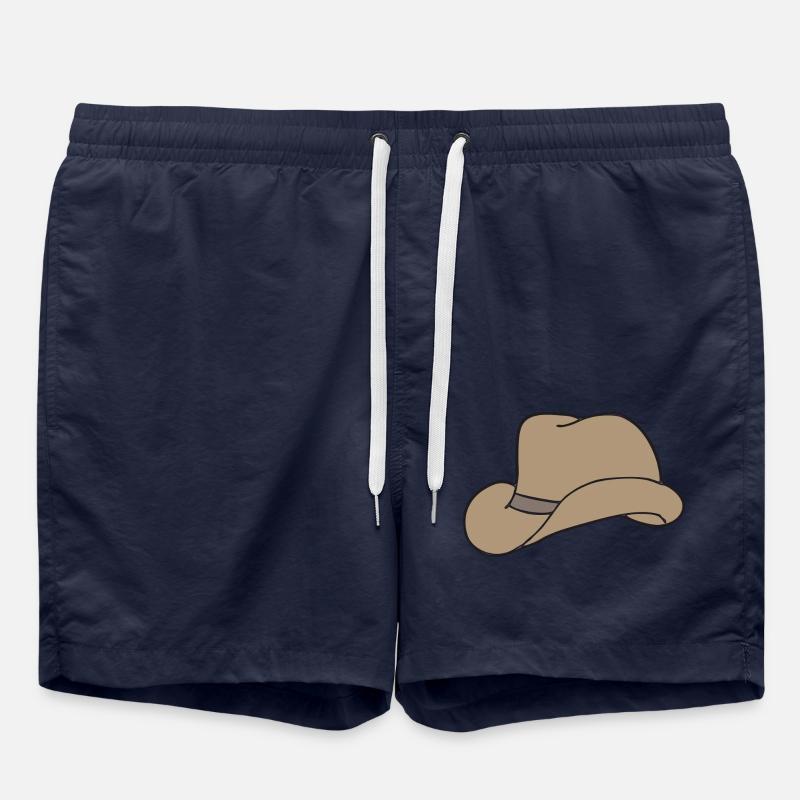 hat brown - Swim Trunks - french navy