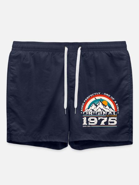 50. Geburtstag Vintage Oktober 1975 Geschenkidee - Badeshorts - French Navy