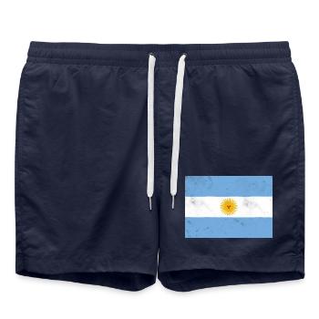 Flag of Argentina – Symbol of Pride and Freedom - Swim Trunks - french navy - Front - AI Model Male 185 light (185cm)