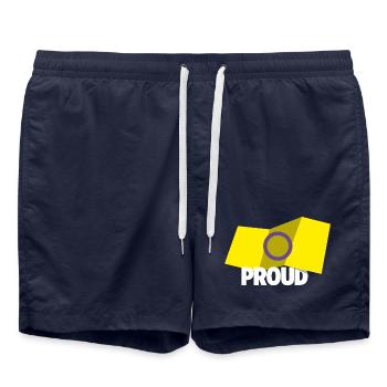 PROUD 2025 Inter - Badeshorts - French Navy - Vorne - AI Model Male 185 light (185cm)