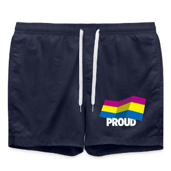 PROUD 2025 Pan - Badeshorts - French Navy - Vorne - AI Model Male 185 light (185cm)