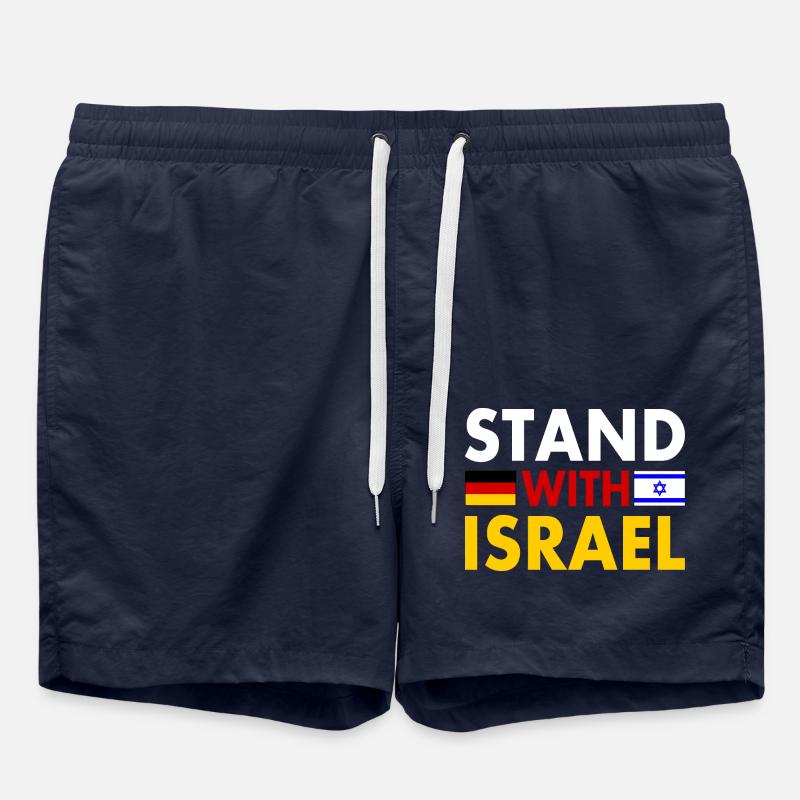 Stand with israel - Short de bain - bleu marine