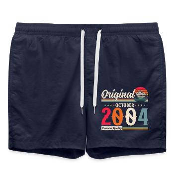 20. Geburtstag Original Oktober 2004 Jahrgang 04 - Badeshorts - French Navy - Vorne - AI Model Male 185 light (185cm)