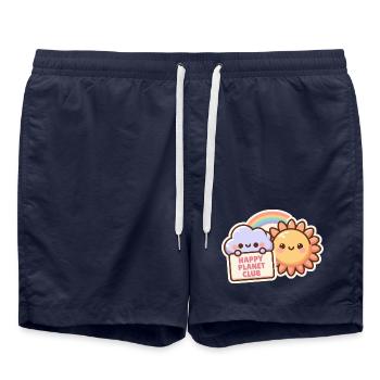 Happy Planet Club - Swim Trunks - french navy - Front - AI Model Male 185 light (185cm)