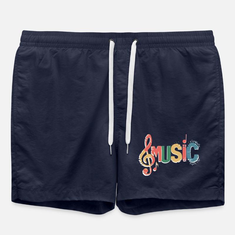 Musique - Short de bain - bleu marine